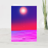 Groeten van het strand! Paars Kaart (Achterkant)