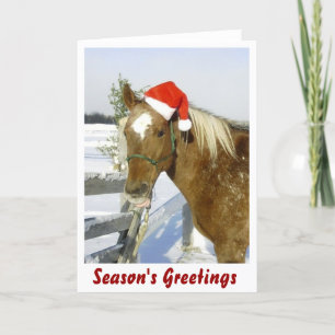 Groeten van Horse Season Feestdagen Kaart