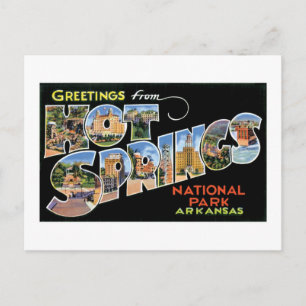 Groeten van Hot Springs. Briefkaart