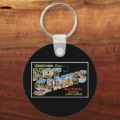 Groeten van Hot Springs. Sleutelhanger (Voorkant)