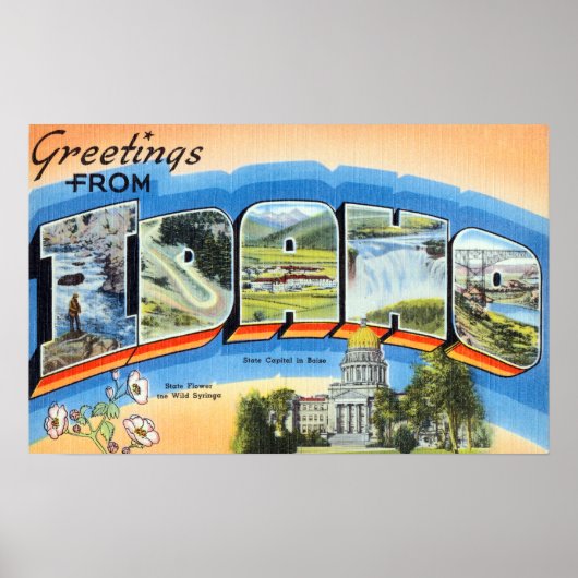 groeten van Idaho-reizen Poster (Voorkant)