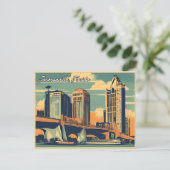  groeten van Jacksonville Classic Retro Briefkaart (Staand voorkant)