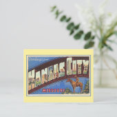 groeten van Kansas City MO Briefkaart (Staand voorkant)