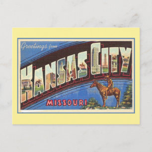  groeten van Kansas City MO Briefkaart
