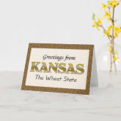 Groeten van Kansas Kaart (Gele Bloem)