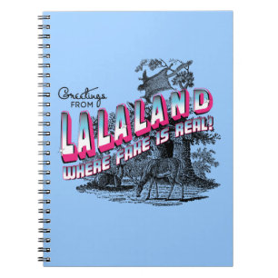 Groeten van Land LALA - waar de vervalsing echt is Notitieboek