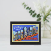 Groeten van Lang Strand Californië Briefkaart (Staand voorkant)