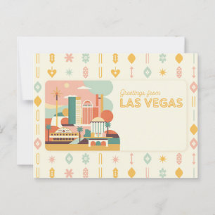  groeten van Las Vegas Classic Retro Briefkaart