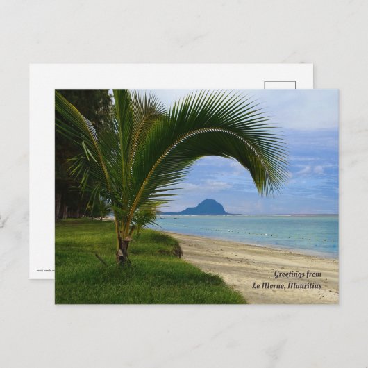 Groeten van Le Morne, Mauritius Briefkaart (Voorkant / Achterkant)