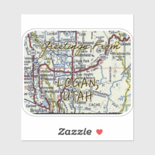 Groeten van Logan Utah Sticker