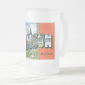 Groeten van Madison, Wisconsin! Matglas Bierpul (Voorkant rechts)