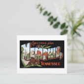 Groeten van Memphis, Tennessee. Retro Post Card Briefkaart (Staand voorkant)