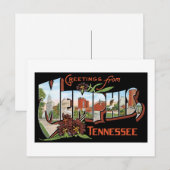 Groeten van Memphis, Tennessee. Retro Post Card Briefkaart (Voorkant / Achterkant)