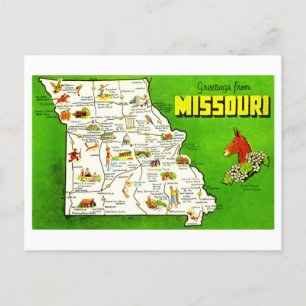 groeten van Missouri Kaart