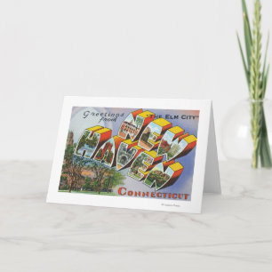 Groeten van New Haven, CT Kaart