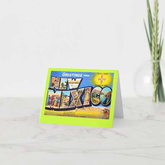 Groeten van New Mexico Kaart (Voorkant)