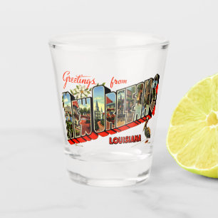groeten van New Orleans Travel Briefkaart Shot Glas