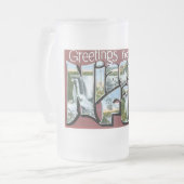 Groeten van Niagara Herfsten! Matglas Bierpul (Voorkant links)