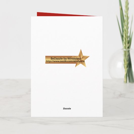 Groeten van North Carolina Poinsettia Seasons Feestdagen Kaart (Achterkant)