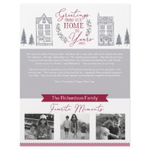 Groeten van ons thuis tot kerstmis van jaren 