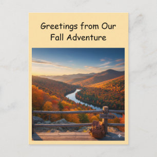 Groeten van onze herfst-avontuurlijke reis briefkaart