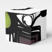 Groeten van Philydion: Abstract Zwart & Wit Bedankdoosjes (Voorkant Zijde)