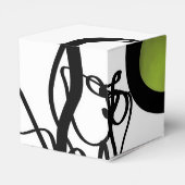 Groeten van Philydion: Abstract Zwart & Wit Bedankdoosjes (Achterkant)