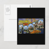 Groeten van Provo Utah Briefkaart (Voorkant / Achterkant)