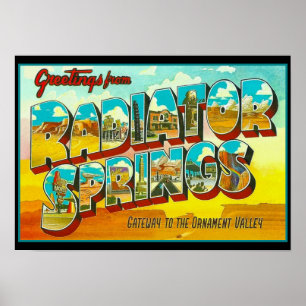 Groeten van Radiator Springs Arizona Poster