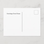 Groeten van Roma Italia, aangepaste tekst Briefkaart (Achterkant)