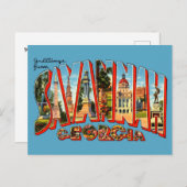  groeten van Savannah Travel Briefkaart (Voorkant / Achterkant)