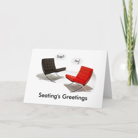 Groeten van Seating Feestdagen Kaart (Voorkant)