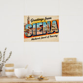  groeten van Siena Poster (Keuken)