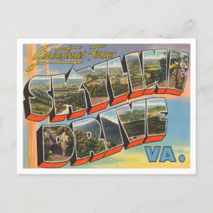 Groeten van Skyline Drive, Virginia Travel Briefkaart