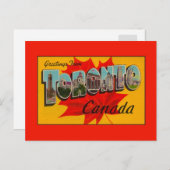 groeten van Toronto Ont. Briefkaart (Voorkant / Achterkant)