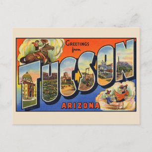 Groeten van Tucson Grote Brief Vintage Briefkaart