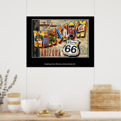 Groeten van Winslow Arizona Route 66 Poster (Keuken)