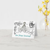 Groeten van zee Dingen Kaart (Gele Bloem)