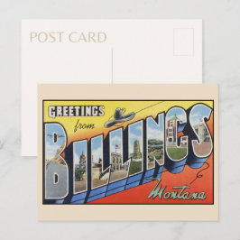 Groeten vanuit Billings Montana ansichtkaart Briefkaart