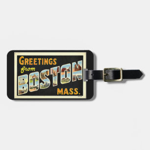 Groeten vanuit Boston, Mass. Bagagelabel