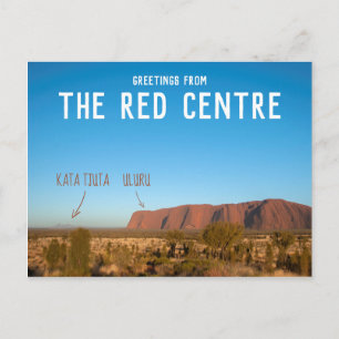 Groeten vanuit het Rode Centrum Uluru Kata Tjuta Briefkaart