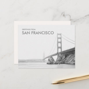 Groeten vanuit San Francisco Golden Gate Bridge Briefkaart