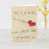 Groeten voor je vriend/man kaart (Gele Bloem)