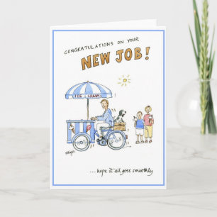 Groetenkaart - gefeliciteerd met je nieuwe baan! kaart