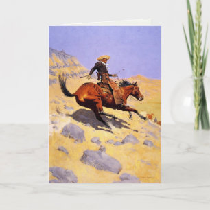 Groetenkaart met Frederic Remington schilderij Kaart