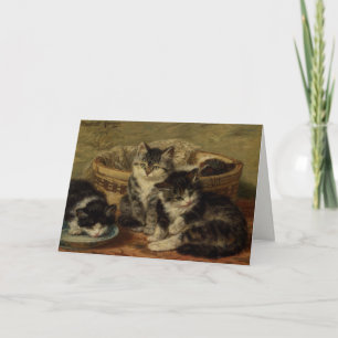 Groetenkaart met Henriette Ronner-Knip schilderij Kaart