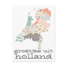 Groetjes uit Holland Provincie Kaart Patchwork Sti