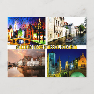 GROETTEN VAN BRUSSEL BELGIUM BYMojisola A Gbadamo Briefkaart