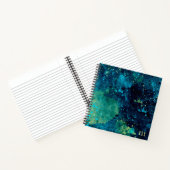 Groezelige turquoise en geel notitieboek (Binnen)