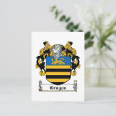 Grogan Family Crest Briefkaart (Staand voorkant)
